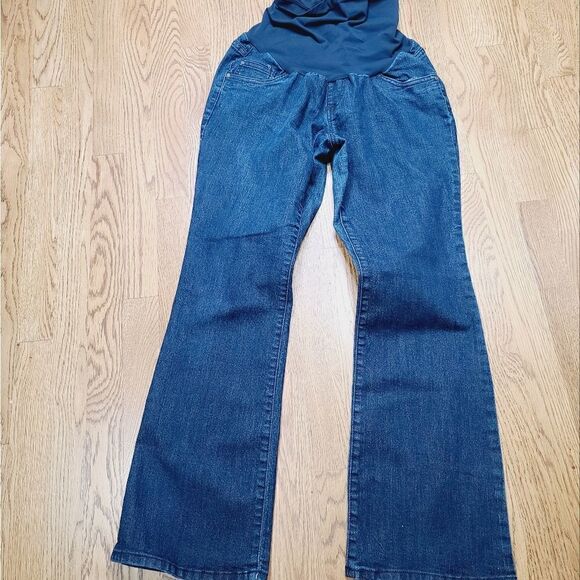 Indigo Blue Maternity Jeans Large (12-14) - Picture 1 of 5